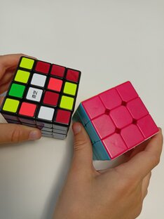 Собираю кубик Рубика. Все части 