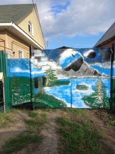 Художественная роспись стен, ворот и т.д.