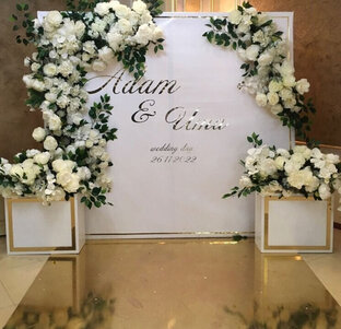 Банеры, украшение свадебного стола