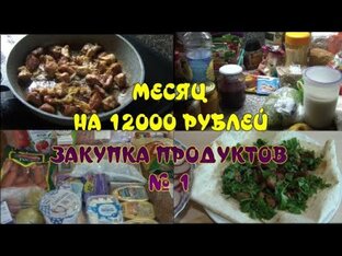 МЕСЯЦ НА 12000 рублей питаемся семьёй из 4-ёх человек