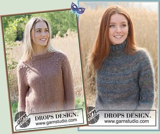 Два джемпера с круглой кокеткой от Дропс