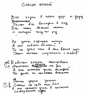 Песни по черновикам В. ЦОЯ