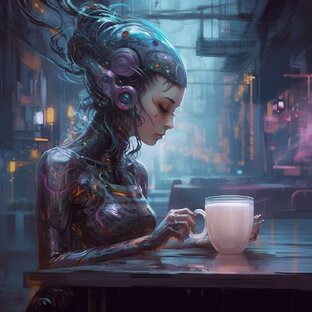 Нейросеть рисует чай 