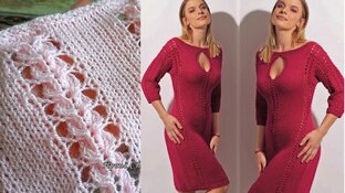 Новые ажурные узоры, узоры спицами весна-лето 2023