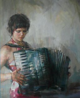 Девушка с баяном