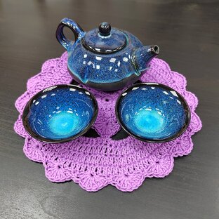 Подставка крючком за час