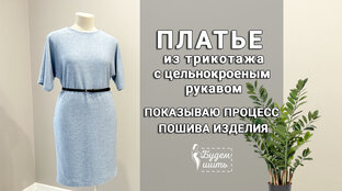 Платье с цельнокроеным рукавом