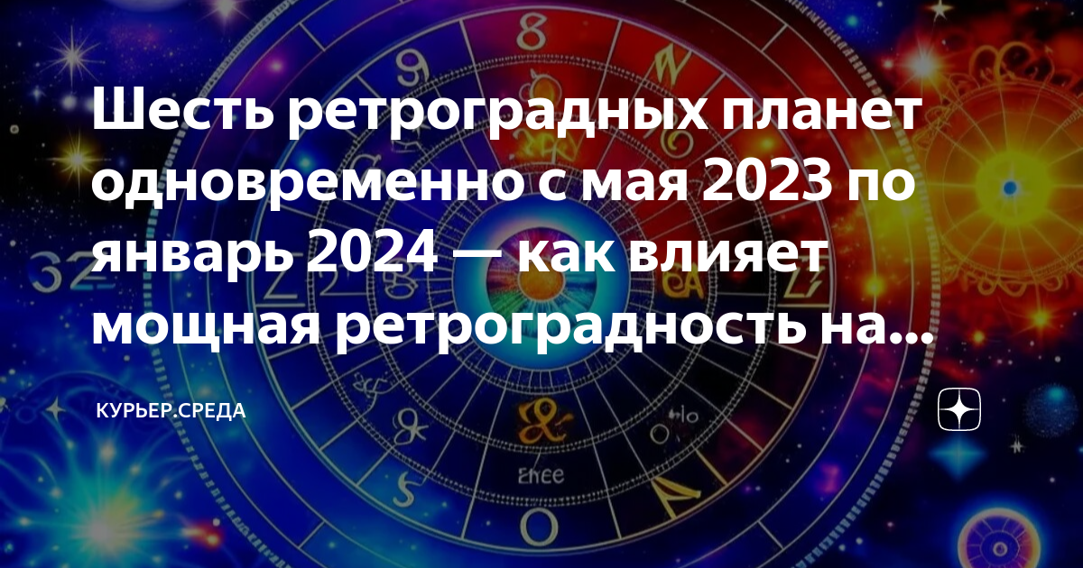 Дни ретроградного меркурия в 2024 году