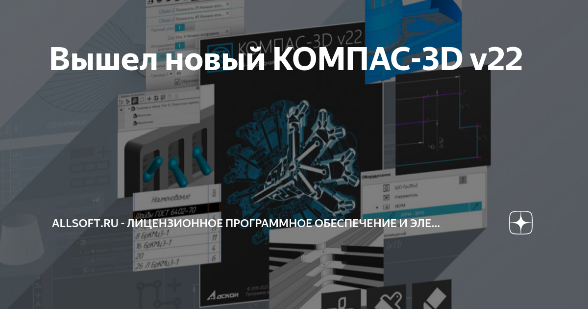 Вышел новый КОМПАС-3D v22 | Allsoft.ru - лицензионное программное ...
