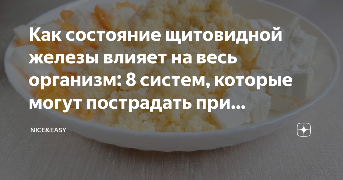 Как состояние щитовидной железы влияет на весь организм: 8 систем ...