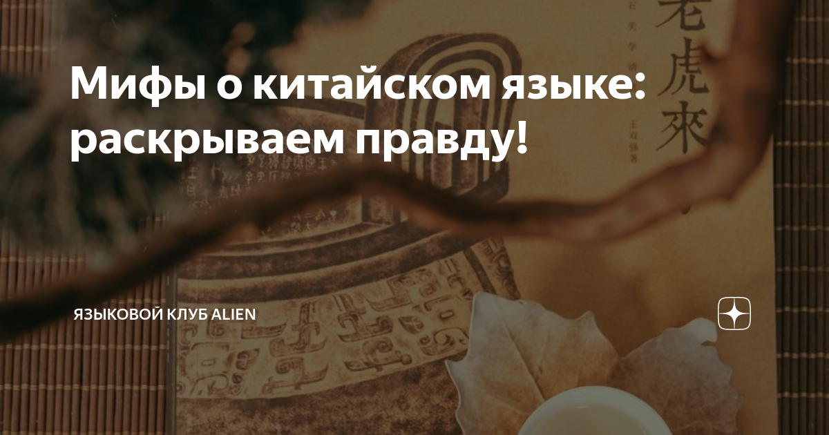 Мифы о китайском языке: раскрываем правду! | Языковой клуб Alien | Дзен