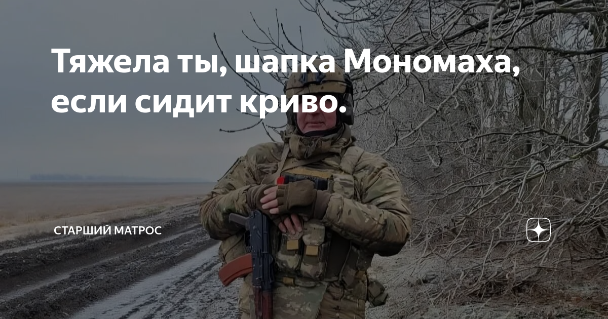 Тяжела ты, шапка Мономаха, если сидит криво. | Старший матрос | Дзен
