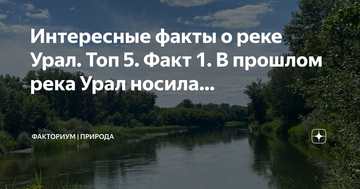 Река Васин Урал. 10 Интересных фактов о Урале. Река Урал.