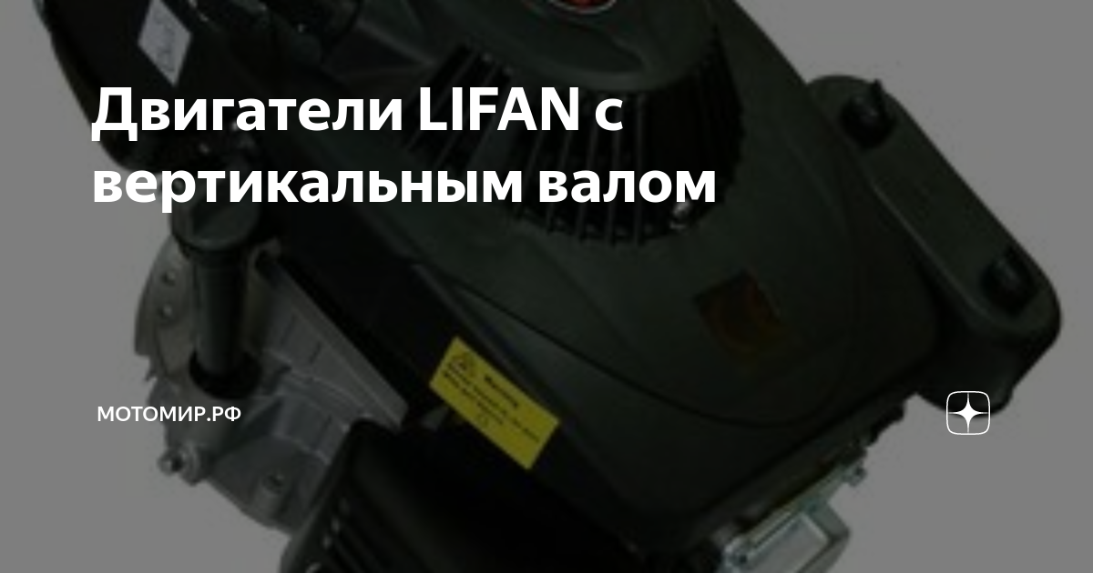 Двигатели LIFAN с вертикальным валом | МОТОМИР.РФ | Дзен