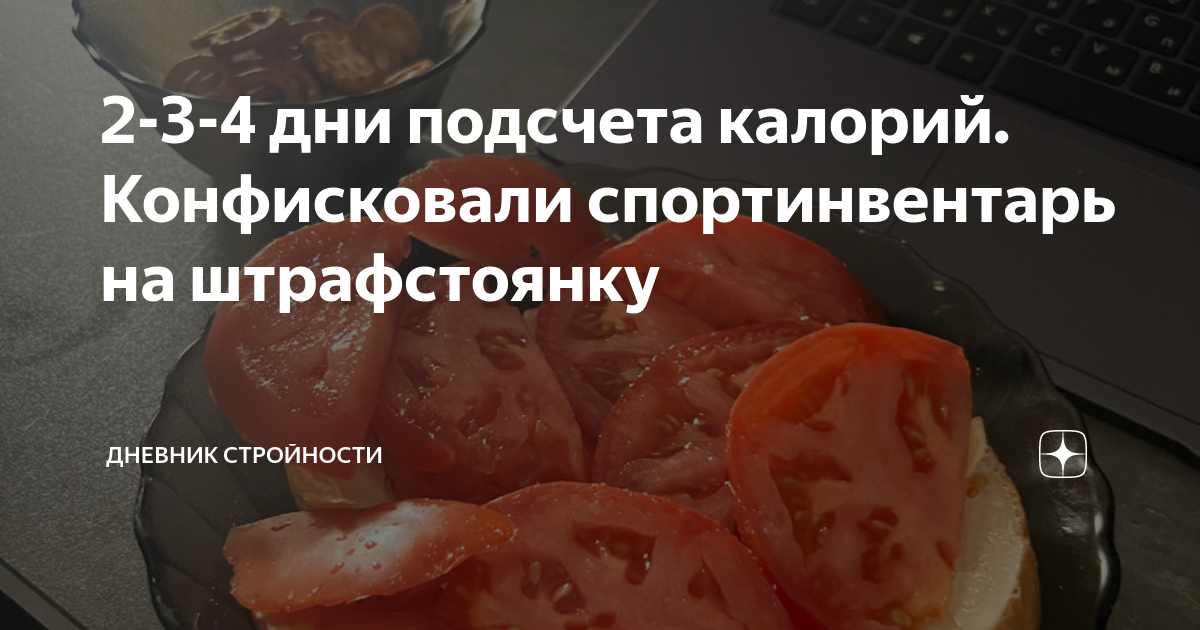 2-3-4 дни подсчета калорий. Конфисковали спортинвентарь на штрафстоянку ...
