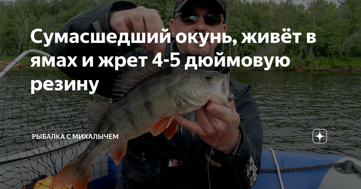 Сумасшедший окунь, живёт в ямах и жрет 4-5 дюймовую резину | РЫБАЛКА С ...