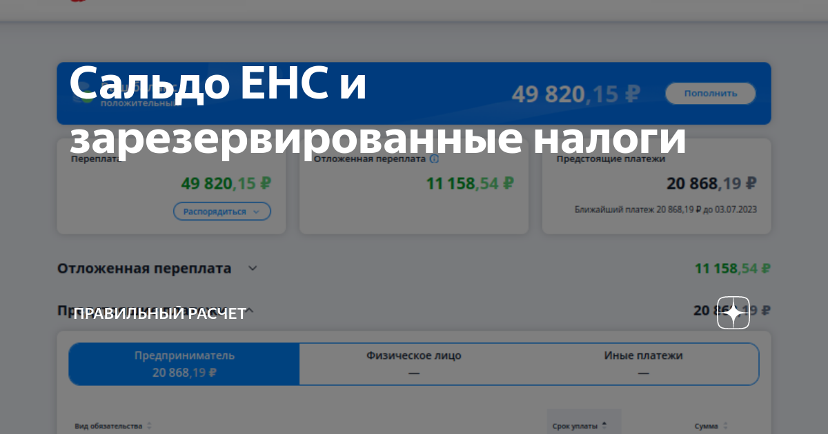 Как проверить енс. Сальдо ЕНС В личном кабинете налогоплательщика что это значит.