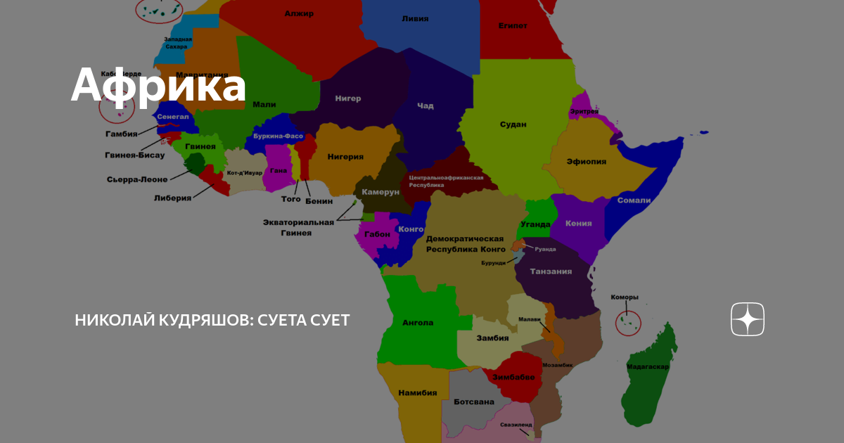 Территория африки и россии