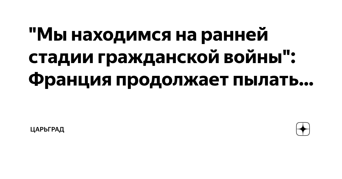 "Мы находимся на ранней стадии гражданской войны": Франция продолжает ...
