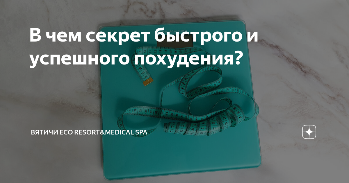 В чем секрет быстрого и успешного похудения? | Вятичи Eco Resort ...