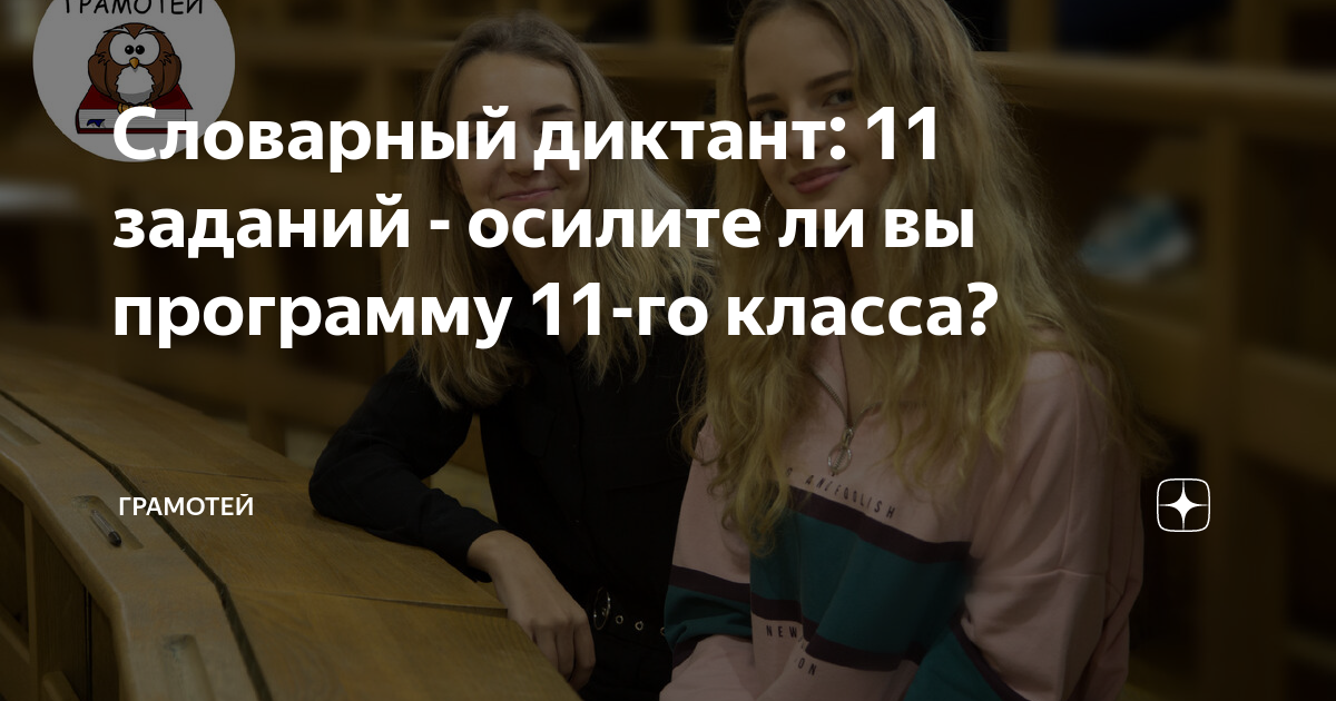 Словарный диктант: 11 заданий - осилите ли вы программу 11-го класса ...