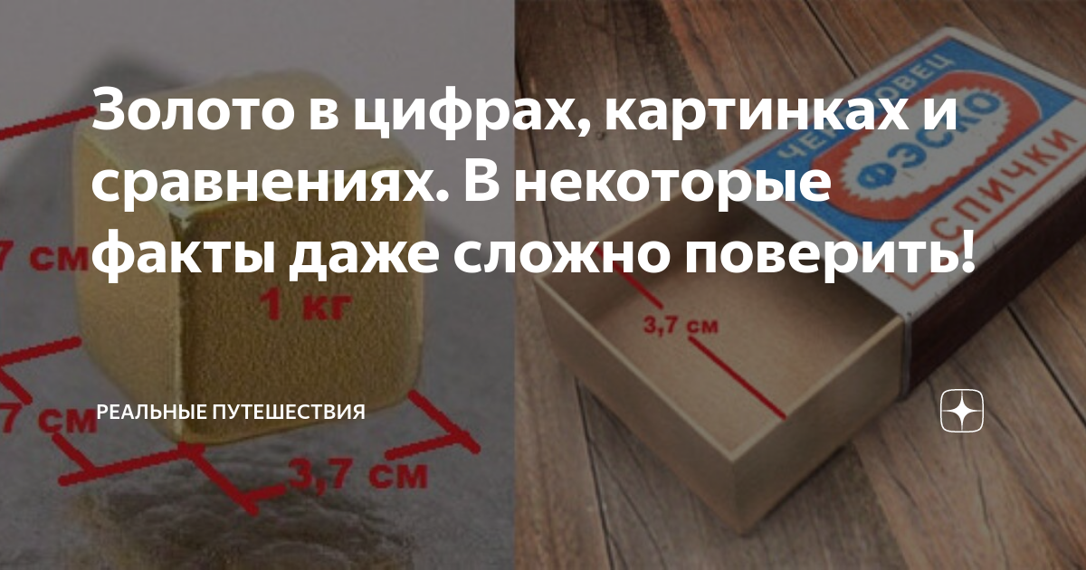 Золото в цифрах, картинках и сравнениях. В некоторые факты даже сложно ...