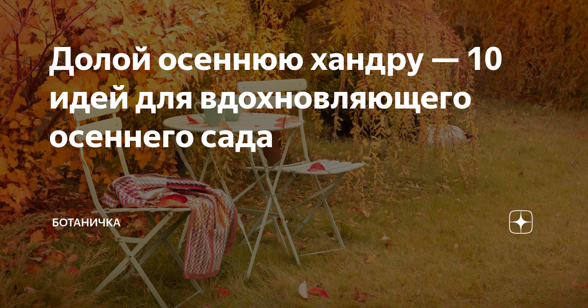 Долой осеннюю хандру — 10 идей для вдохновляющего осеннего сада