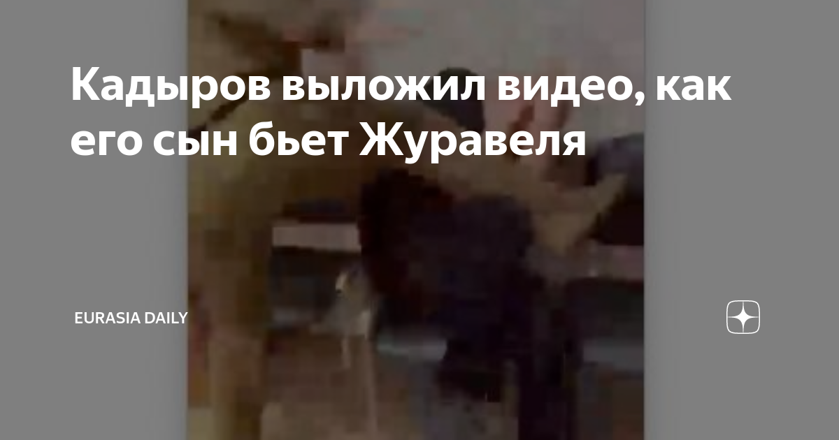 Кадыров выложил видео, как его сын бьет Журавеля | Eurasia Daily | Дзен