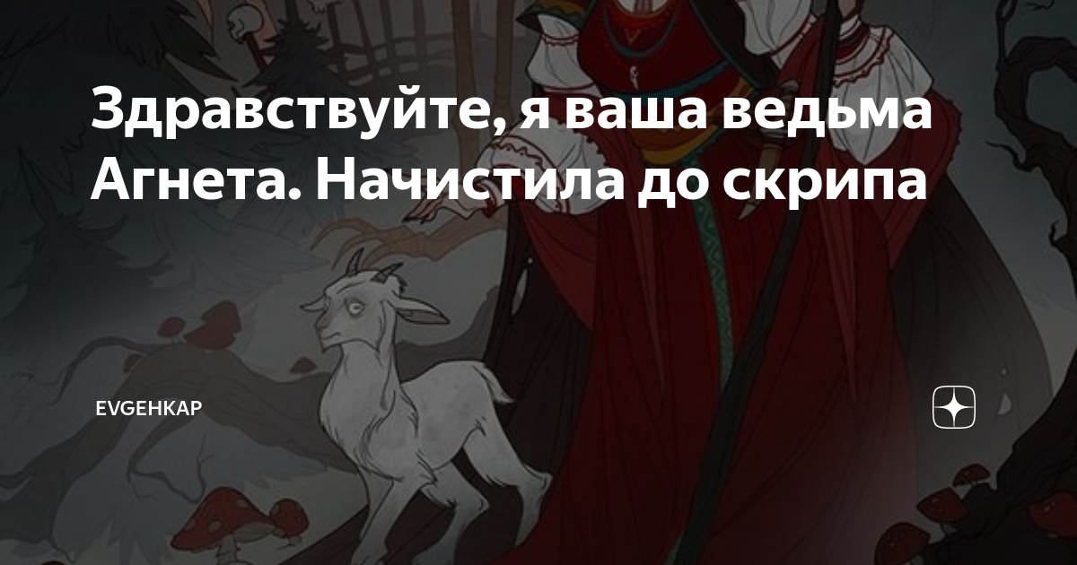 Здравствуйте, я ваша ведьма Агнета. Начистила до скрипа | Evgehkap | Дзен