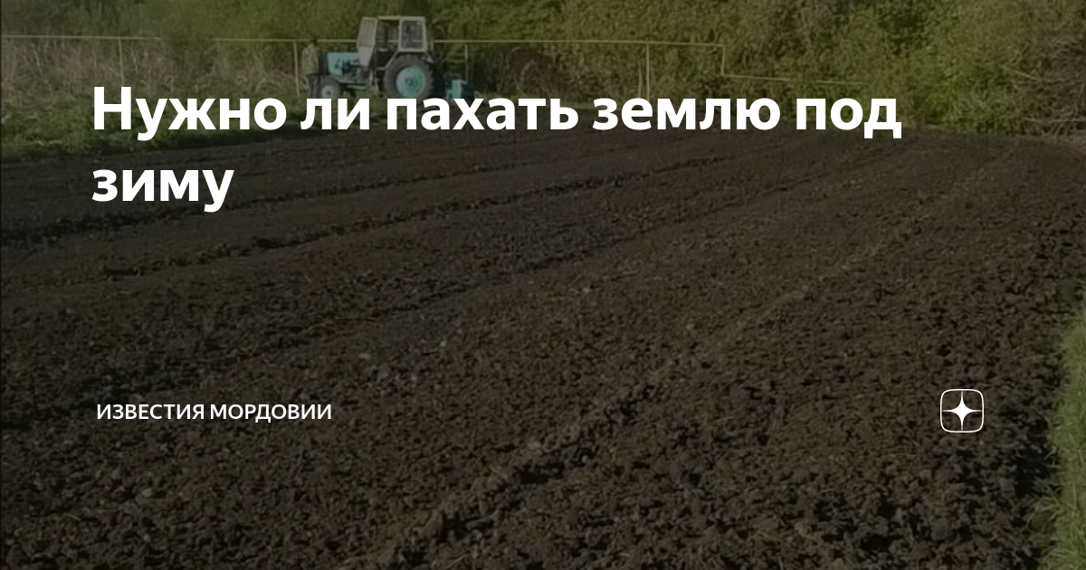 Нужно ли пахать землю под зиму | Известия Мордовии | Дзен