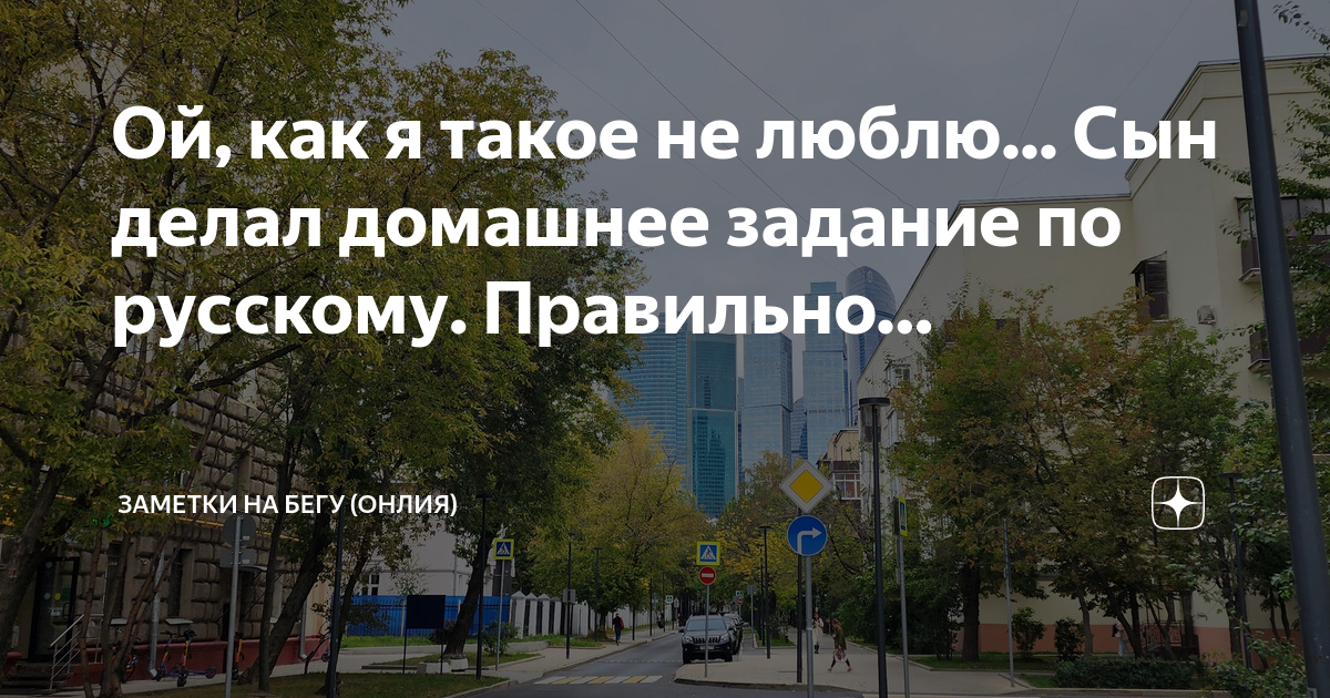 Ой, как я такое не люблю... Сын делал домашнее задание по русскому ...