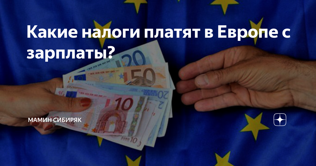 Какие налоги платят в Европе с зарплаты? | Мамин Сибиряк | Дзен