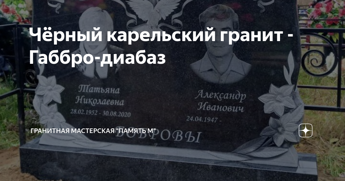 Чёрный карельский гранит - Габбро-диабаз | Гранитная мастерская "Память ...