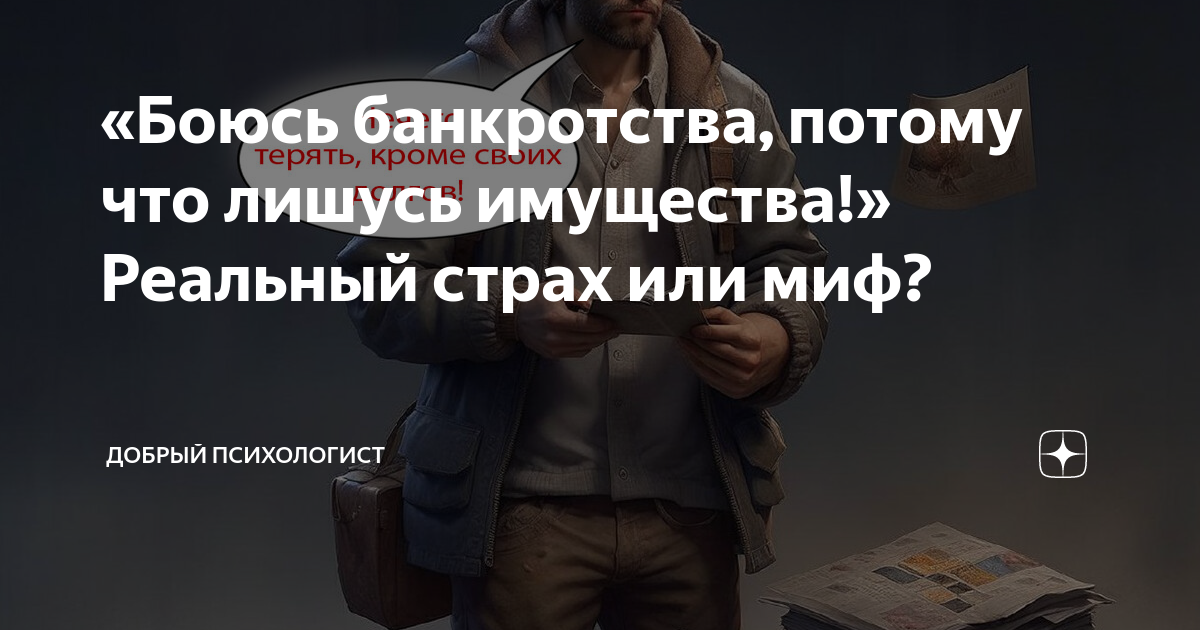 «Боюсь банкротства, потому что лишусь имущества!» Реальный страх или ...