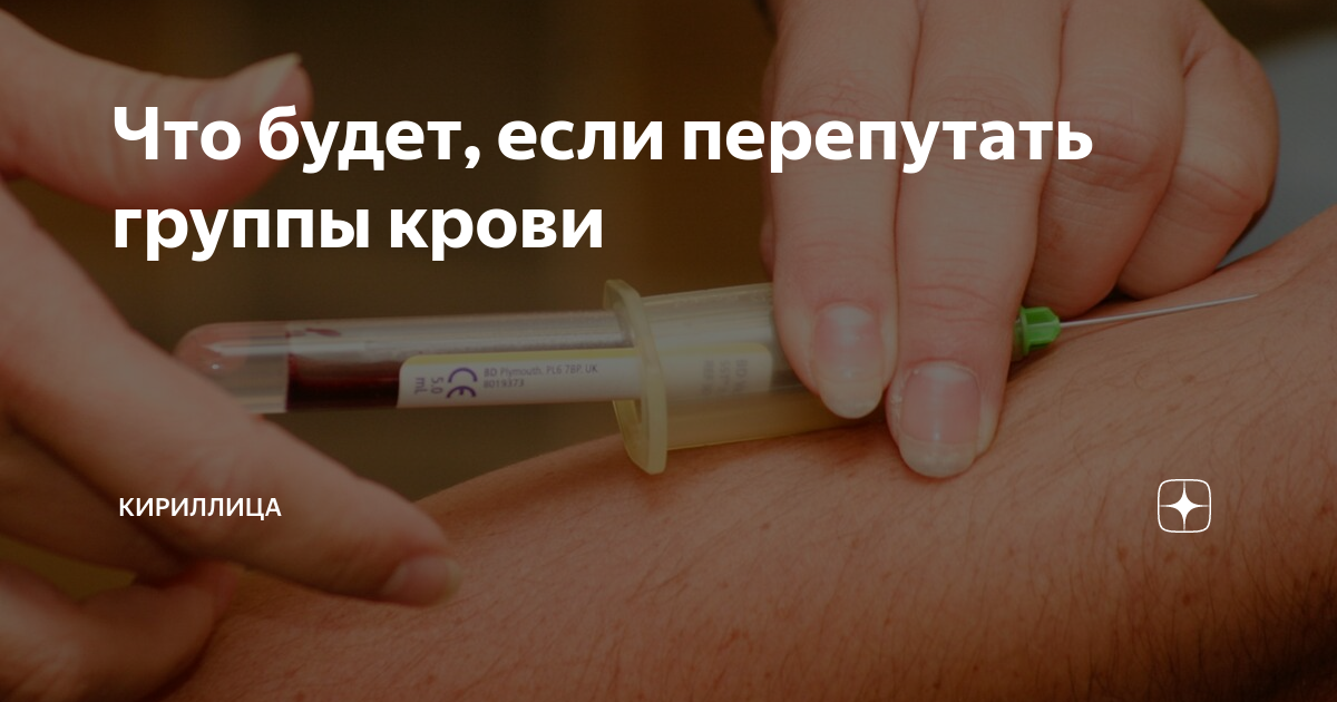 Что будет, если перепутать группы крови | Кириллица | Дзен