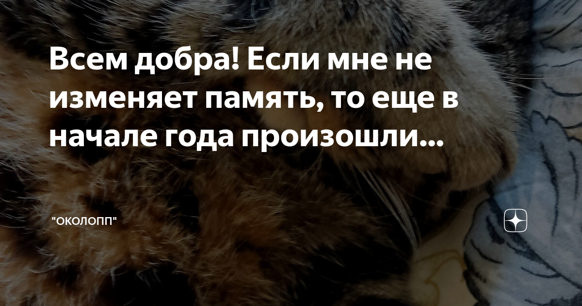 Всем добра! Если мне не изменяет память, то еще в начале года произошли ...