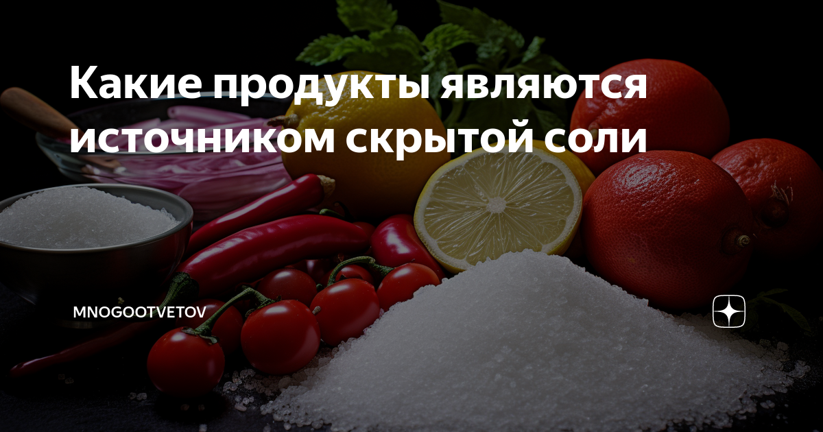 Какие продукты являются источником быстрой соли