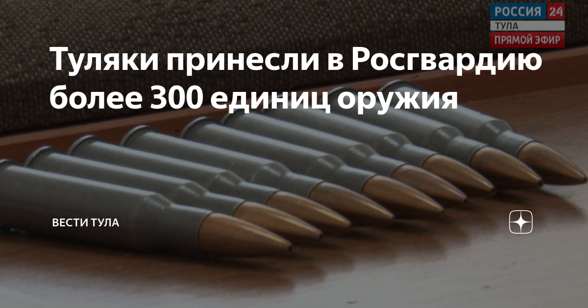 Туляки принесли в Росгвардию более 300 единиц оружия | Вести Тула | Дзен