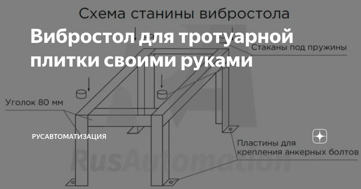 Вибростол для тротуарной плитки своими руками: инструкция и видео