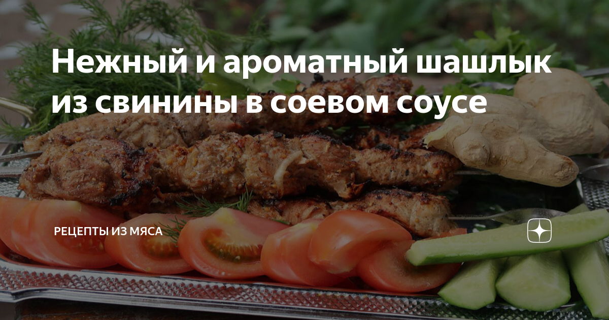 Шашлык из свинины с соевым соусом и специями – кулинарный рецепт