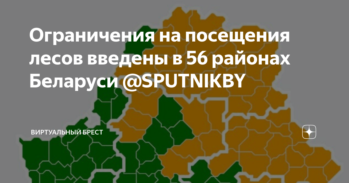 Карта запретов и ограничений на посещение лесов в районах республики беларусь