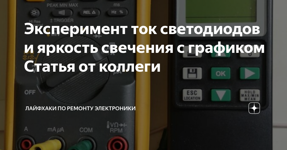 Эксперимент ток светодиодов и яркость свечения с графиком Статья от ...