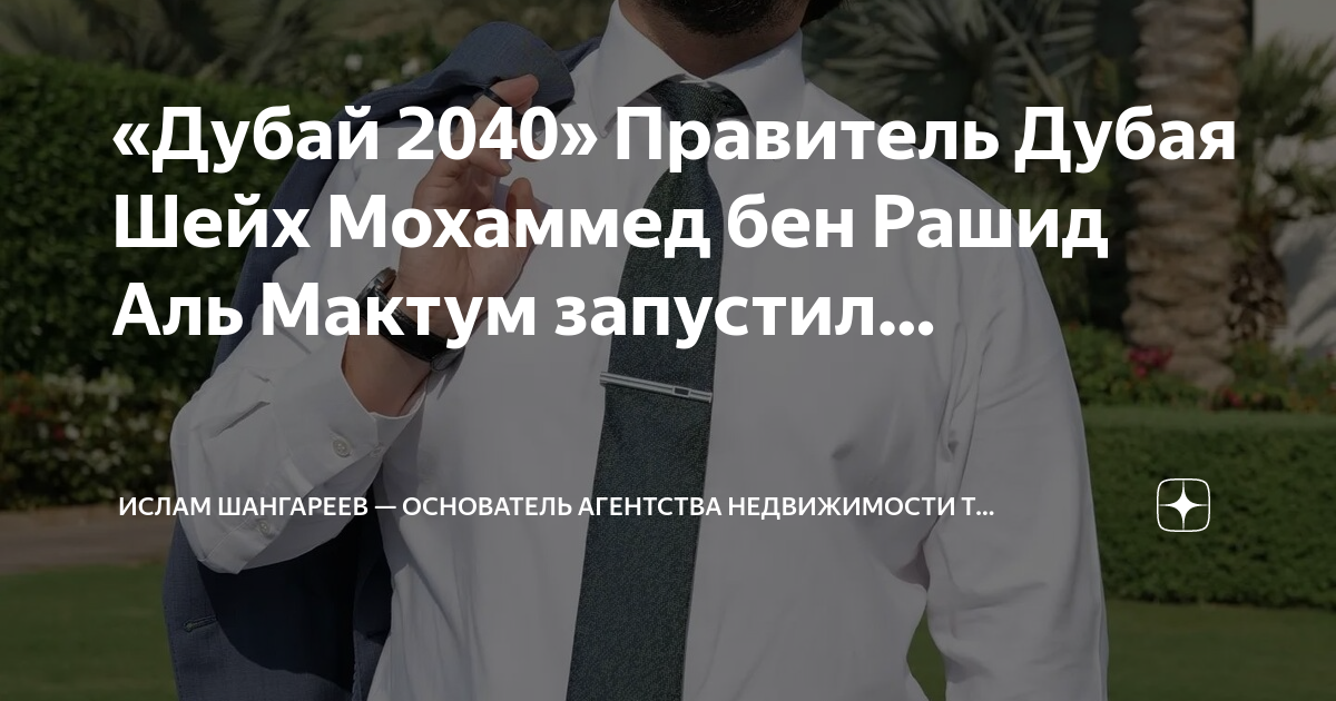 План развития дубая 2040