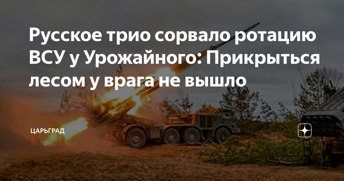 Русское трио сорвало ротацию ВСУ у Урожайного: Прикрыться лесом у врага ...
