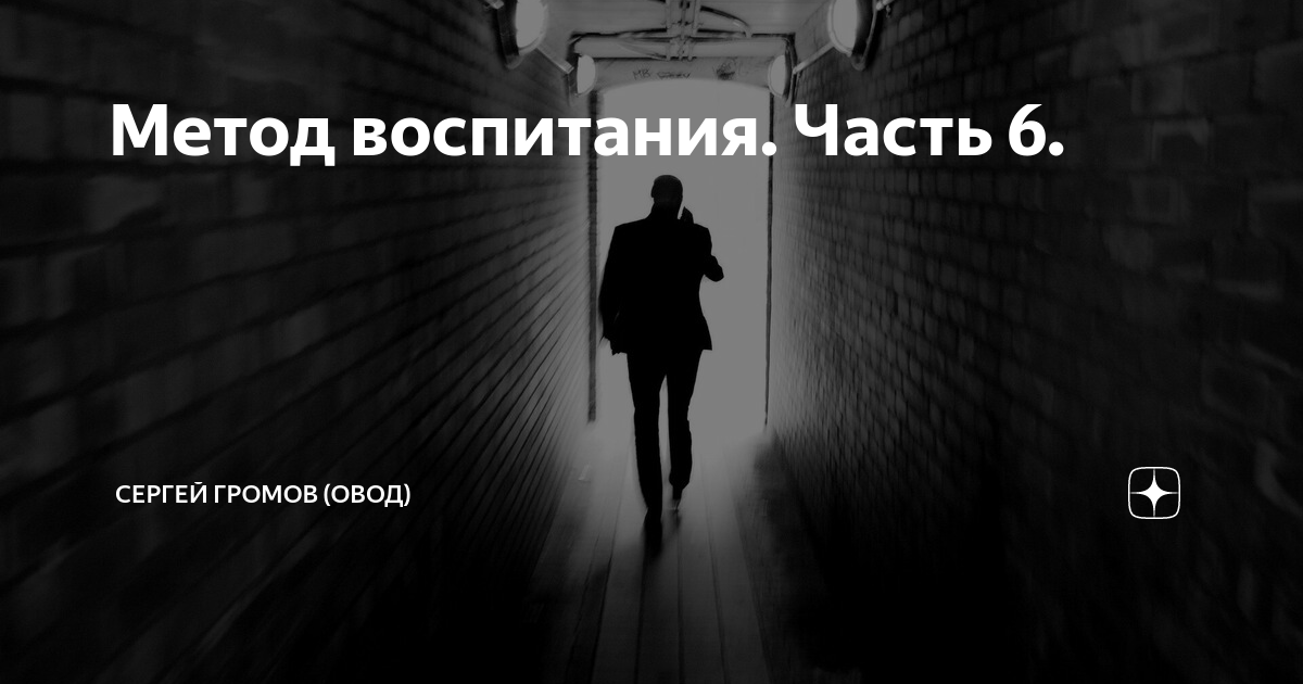 Метод воспитания. Часть 6. | Сергей Громов (Овод) | Дзен