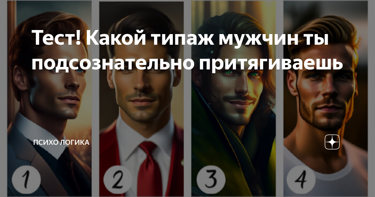 Тест! Какой типаж мужчин ты подсознательно притягиваешь | Психо Логика ...