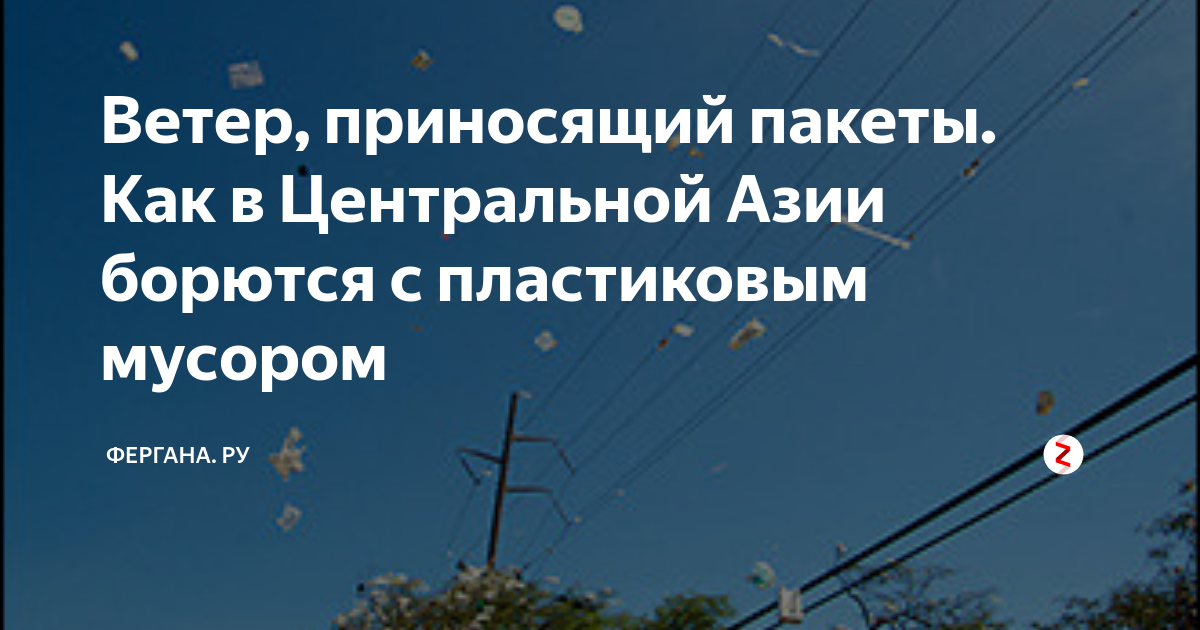 Ветер, приносящий пакеты. Как в Центральной Азии борются с пластиковым ...
