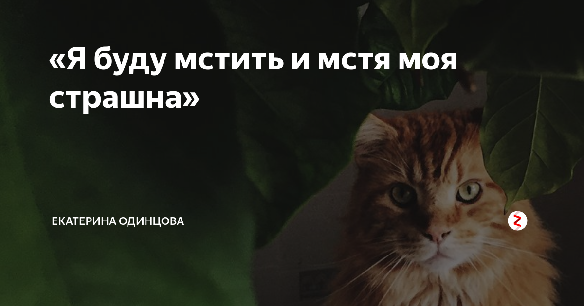 Я буду мстить. Мстя моя будет страшна. Я мщу и мстя моя страшна. Я мстю и мстя моя страшна