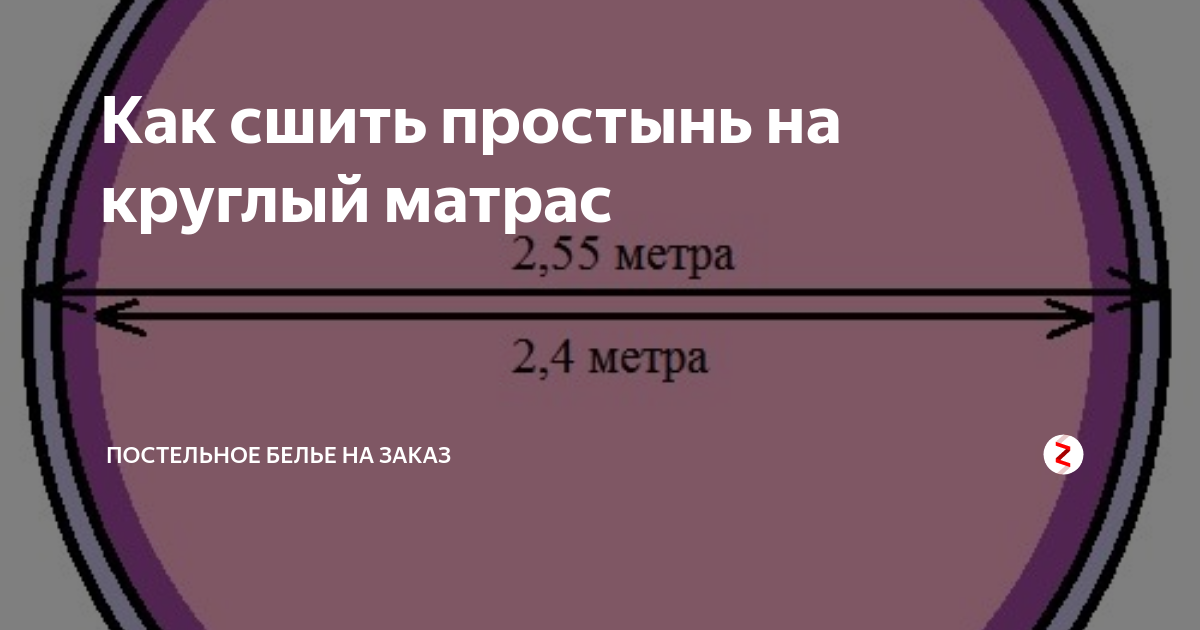 Простынь на резинке для круглой кровати сшить