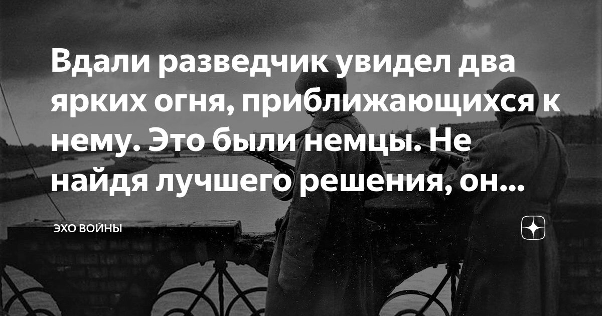 Вдали разведчик увидел два ярких огня, приближающихся к нему. Это были ...